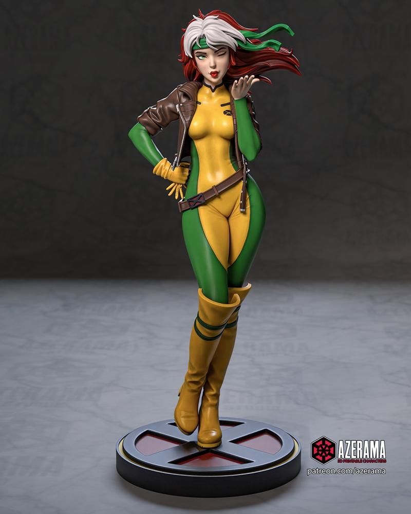 Azerama 3D打印模型：漫威 Rogue角色模型|Azerama – Marvel – Rogue – 3D Print Model STL