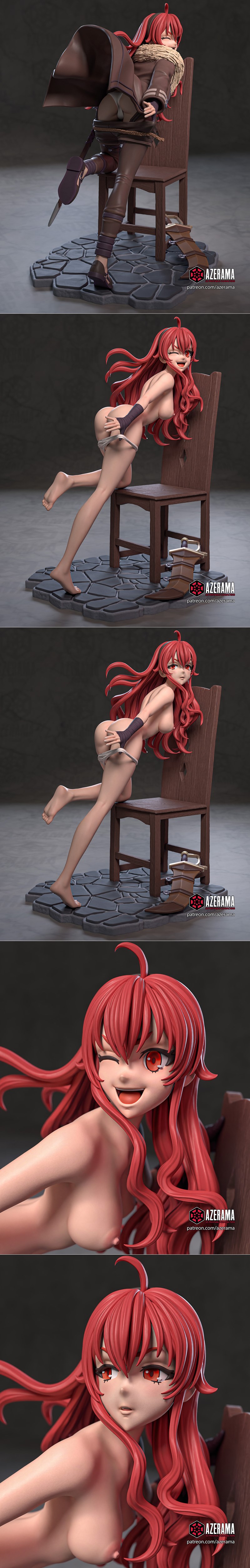 Azerama - 神之塔 - 艾莉斯·格雷拉特 3D打印模型|Azerama – Mushoku Tensei – Eris Greyrat – 3D Print Model STL