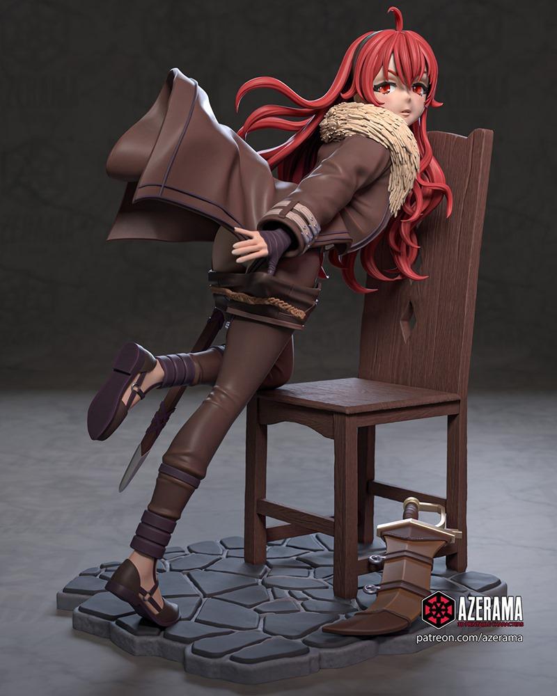 Azerama - 神之塔 - 艾莉斯·格雷拉特 3D打印模型|Azerama – Mushoku Tensei – Eris Greyrat – 3D Print Model STL