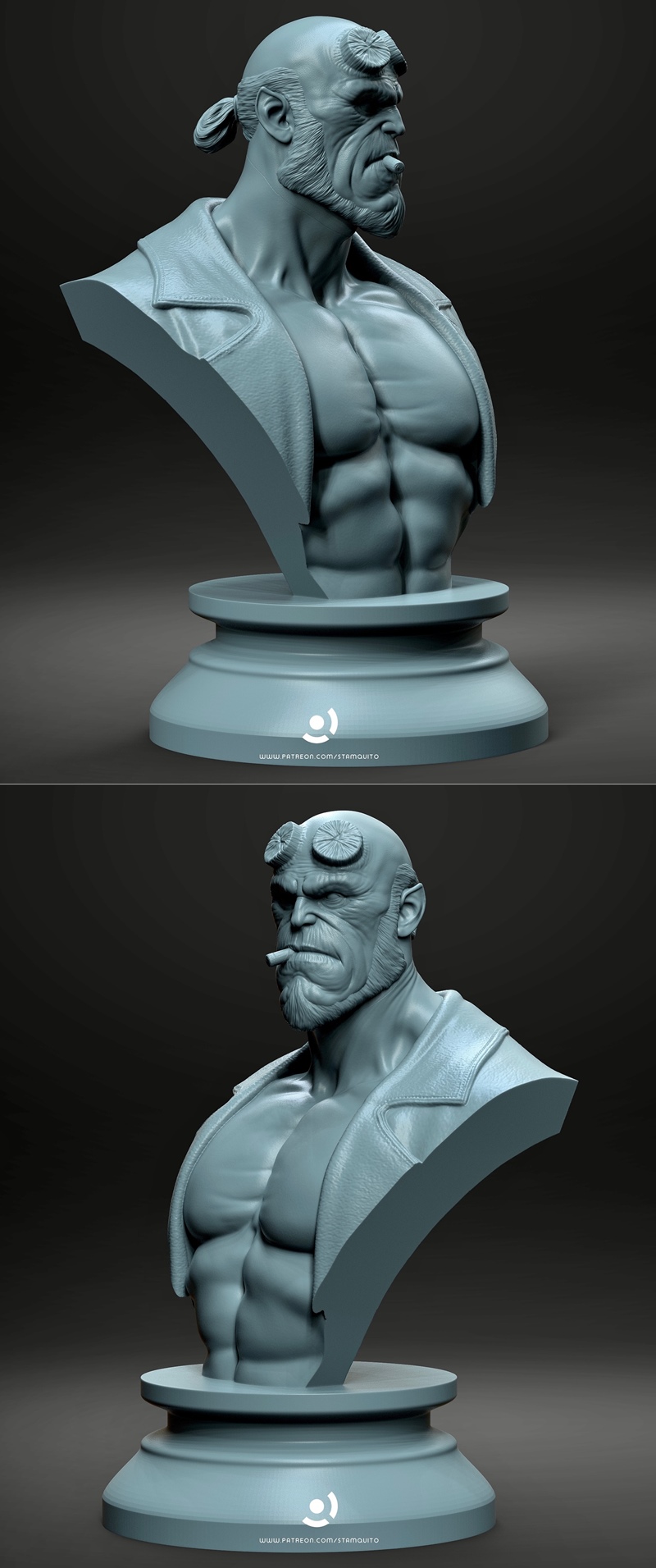 Stayln Quitto – Hellboy Bust – 3D Print Model STL