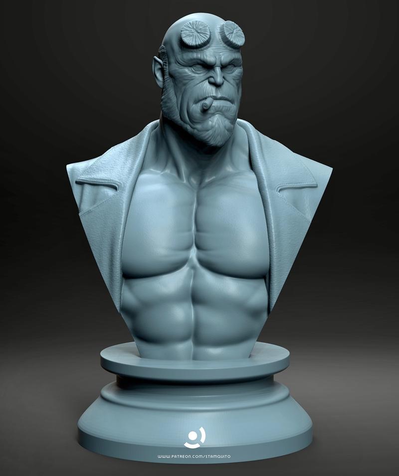Stayln Quitto – Hellboy Bust – 3D Print Model STL