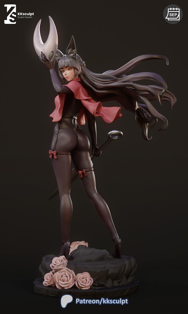 KKsculpt工作室《空洞骑士：丝之歌》Miyabi角色3D打印模型|KKsculpt Figure – Hornet – Hollow Knight Silksong – Miyabi – 3D Print Model STL