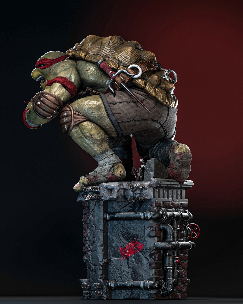 ZEZ工作室 乐高忍者 Raphael 3D打印模型|ZEZ Studios – Raphael TMNT + Bust – 3D Print Model