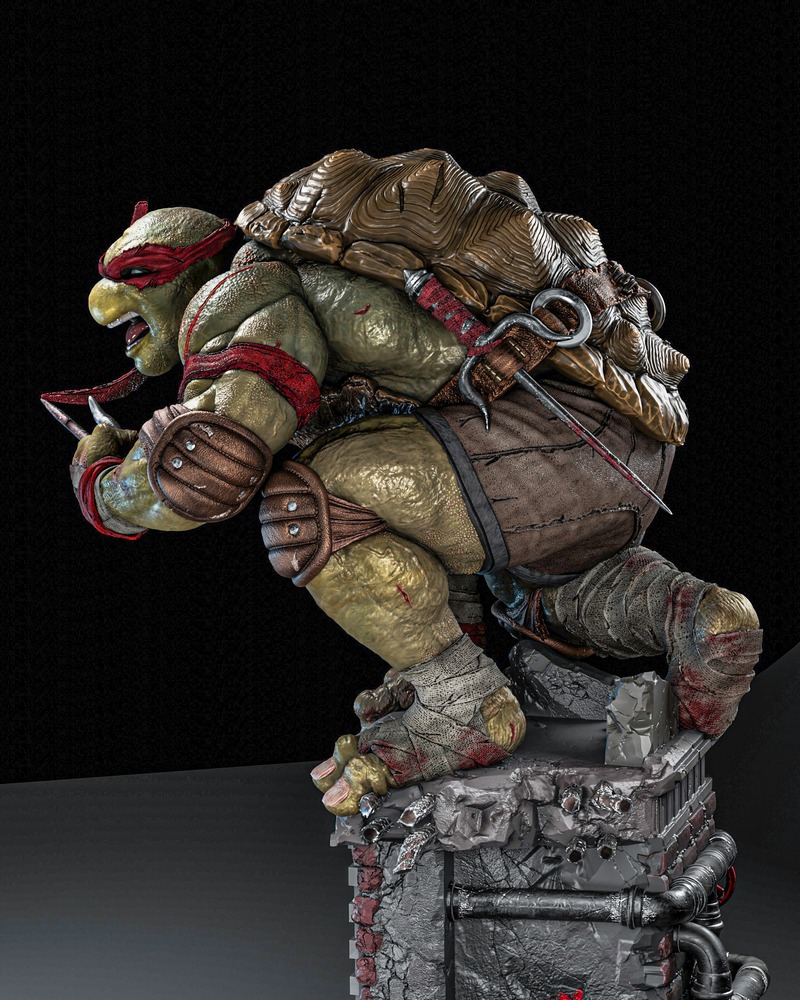 ZEZ工作室 乐高忍者 Raphael 3D打印模型|ZEZ Studios – Raphael TMNT + Bust – 3D Print Model