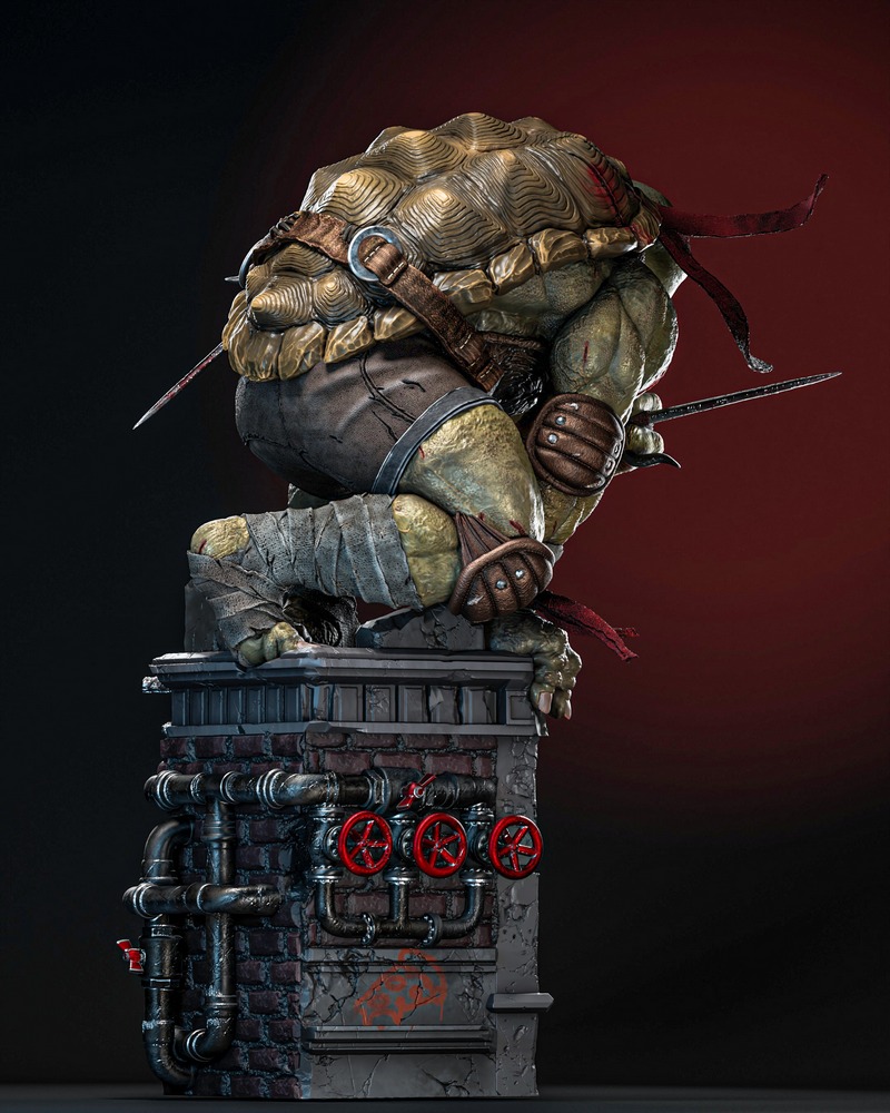 ZEZ工作室 乐高忍者 Raphael 3D打印模型|ZEZ Studios – Raphael TMNT + Bust – 3D Print Model