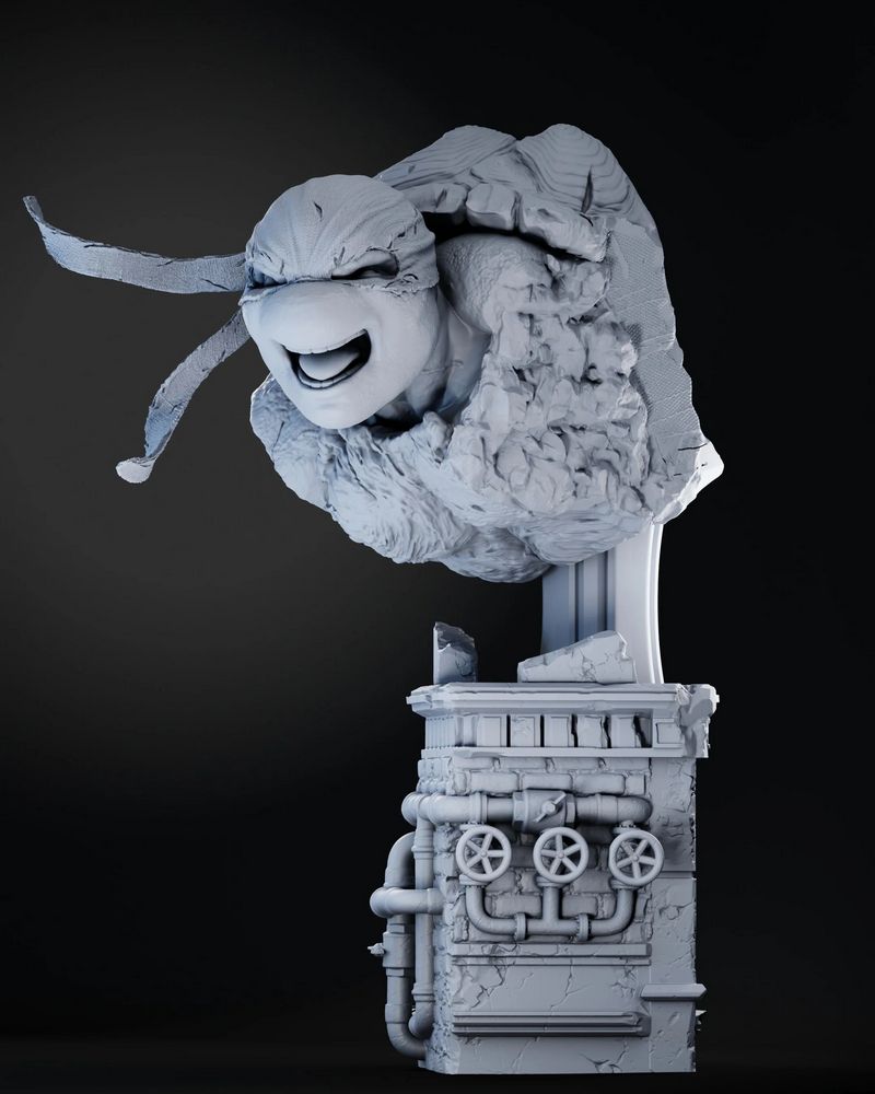 ZEZ工作室 乐高忍者 Raphael 3D打印模型|ZEZ Studios – Raphael TMNT + Bust – 3D Print Model