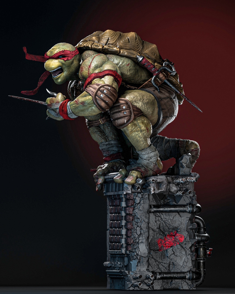 ZEZ工作室 乐高忍者 Raphael 3D打印模型|ZEZ Studios – Raphael TMNT + Bust – 3D Print Model