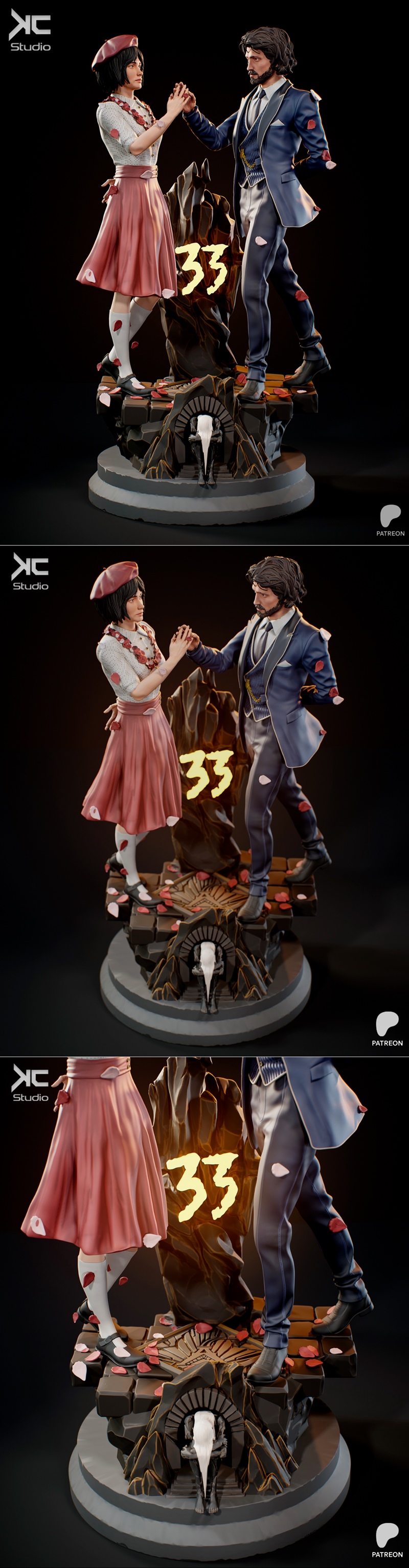 KC Studio – 3D打印迪奥拉模型：Expedition 33场景还原|KC Studio – Expedition 33 Diorama – 3D Print Model STL