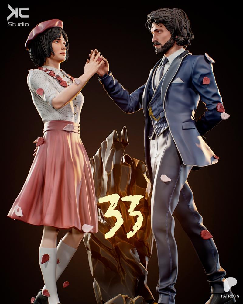 KC Studio – 3D打印迪奥拉模型：Expedition 33场景还原|KC Studio – Expedition 33 Diorama – 3D Print Model STL