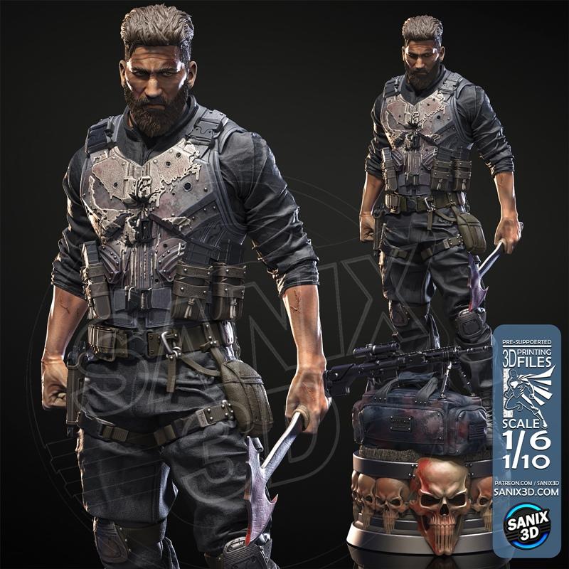 Sanix – The Punisher – 3D Print Model STL