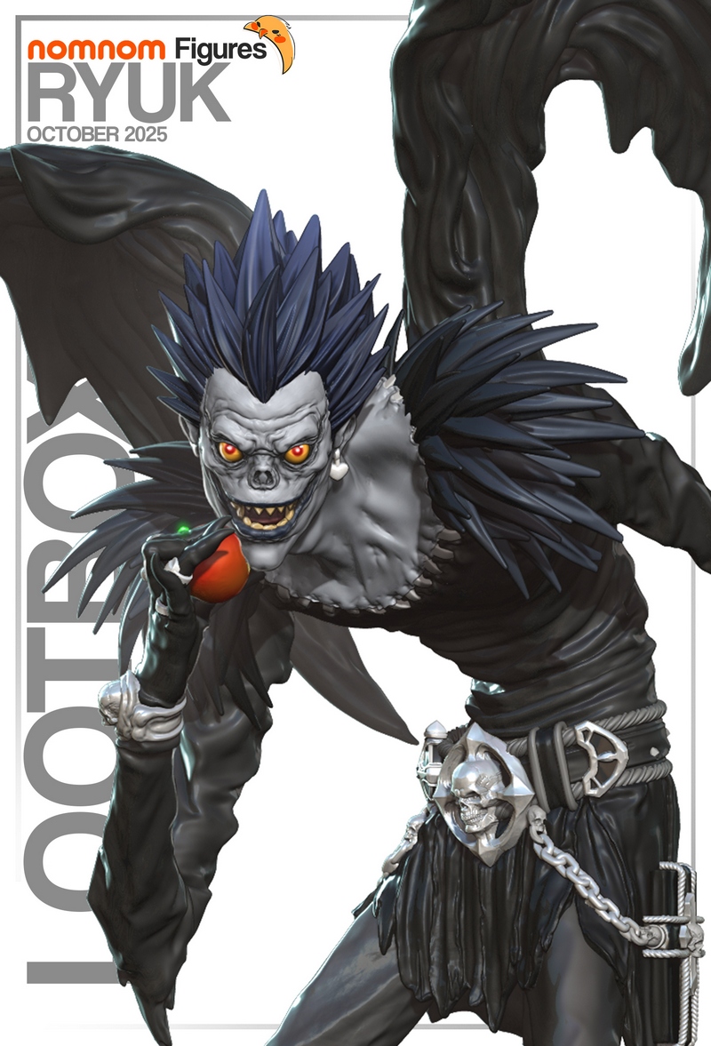 瑞克乌克 Death Note 3D打印模型|NomNom Figures – Ryuk – Death Note – 3D Print Model