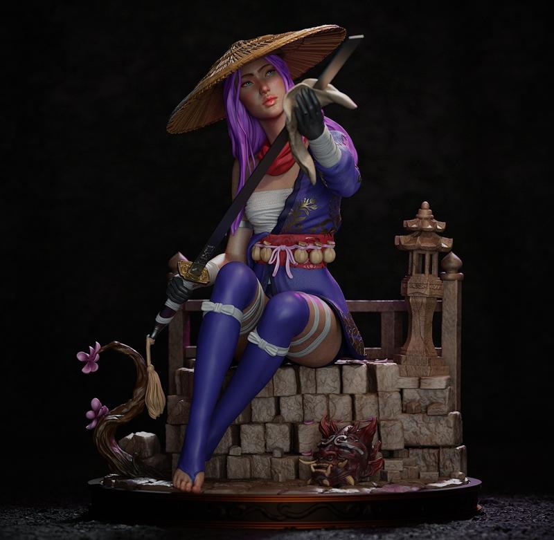 CA 3D工作室 - 心灵锁链 - 菲莉丝3D打印模型|CA 3D Studios – Psylocke – 3D Print Model STL
