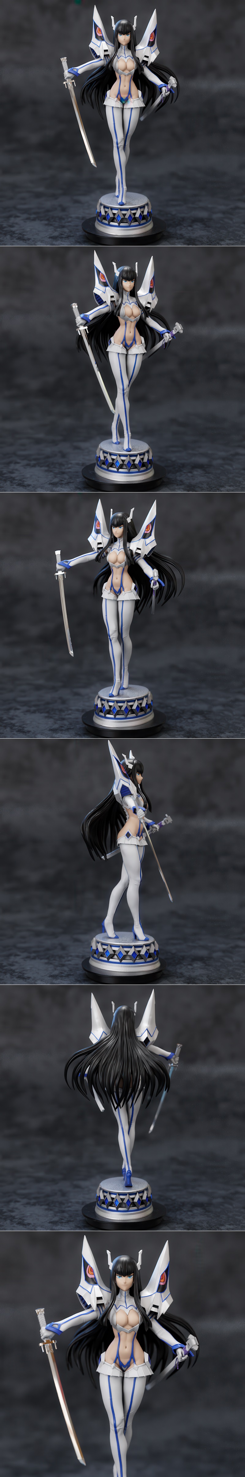 BrunoArt3D - 三咲千春 - 3D打印模型|BrunoArt3D – Satsuki Kiryuin – 3D Print Model STL