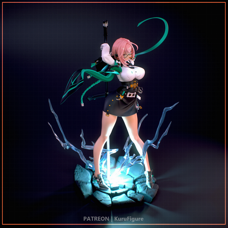 Kuru角色3D打印模型——《零之区》|Kuru Figures – Tsukishiro Yanagi – Zenless Zone Zero – 3D Print Model