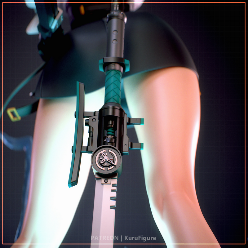 Kuru角色3D打印模型——《零之区》|Kuru Figures – Tsukishiro Yanagi – Zenless Zone Zero – 3D Print Model