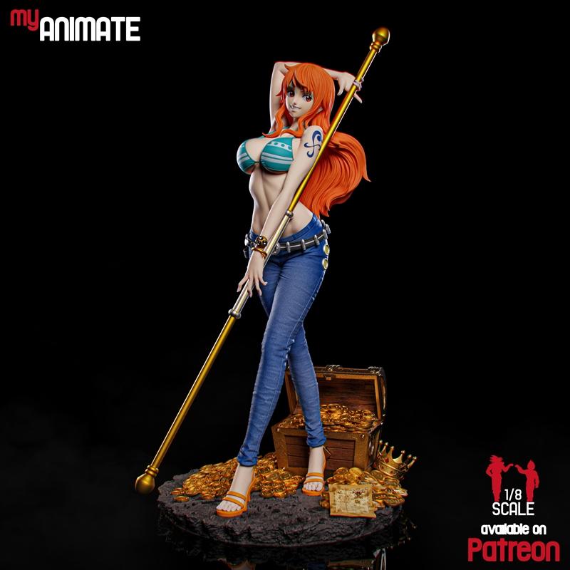 我的动漫-海贼王-娜美-3D打印模型|MyAnimate – One Piece – Nami – 3D Print Model STL