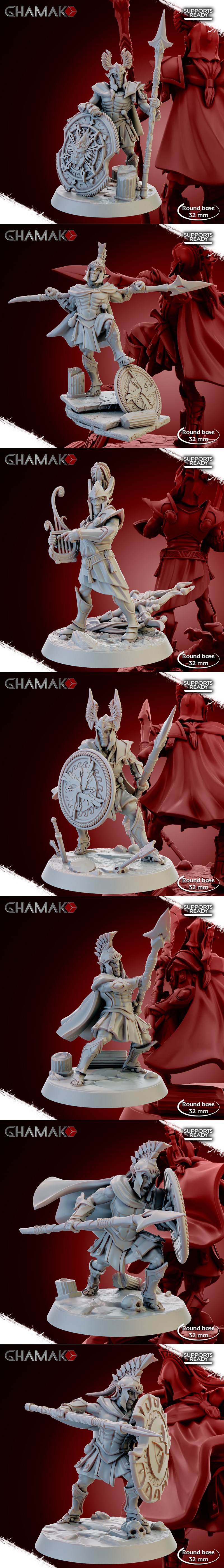 Ghamak——光之重装步兵 3D打印模型|Ghamak – Hoplites of Light – 3D Print Model STL