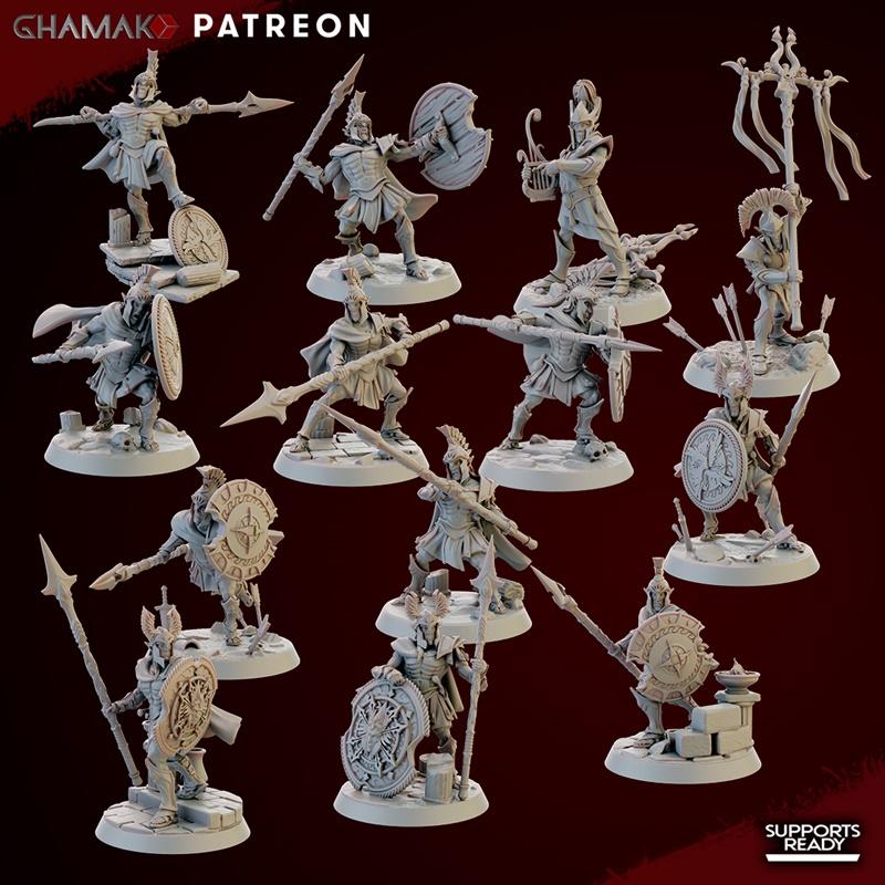 Ghamak——光之重装步兵 3D打印模型|Ghamak – Hoplites of Light – 3D Print Model STL