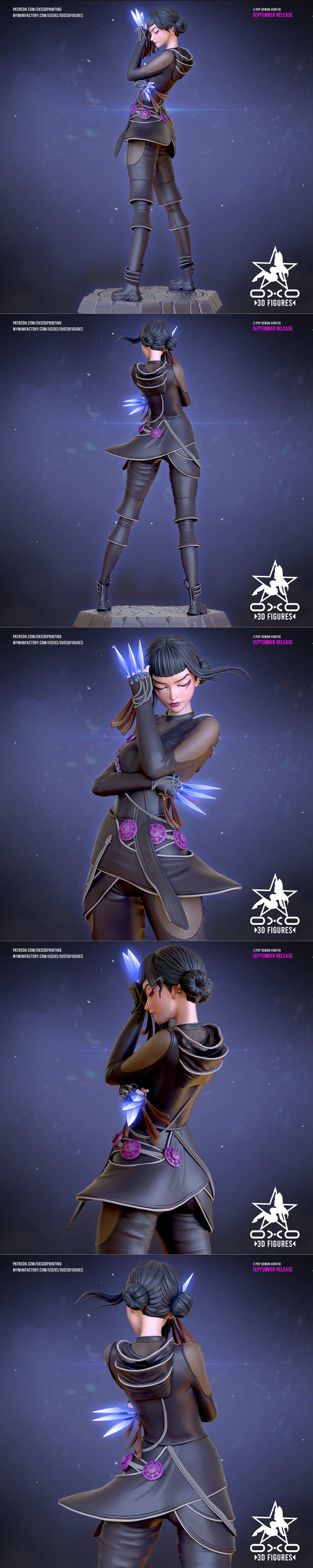 OXO3D 3D打印模型：KPOP恶魔猎人佐伊|OXO3D Figures – Zoey Kpop Demon Hunter – 3D Print Model STL
