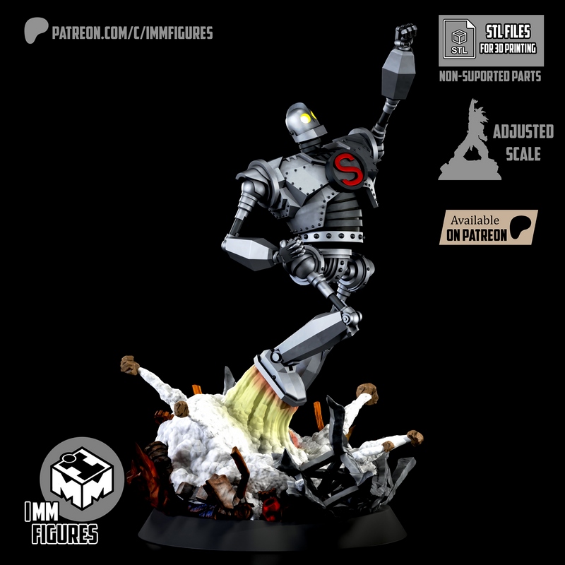 铁巨人 3D打印模型|Imm Figures – Iron Giant – 3D Print Model