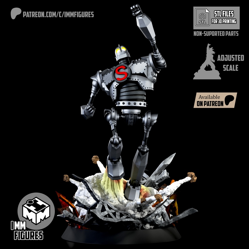 铁巨人 3D打印模型|Imm Figures – Iron Giant – 3D Print Model