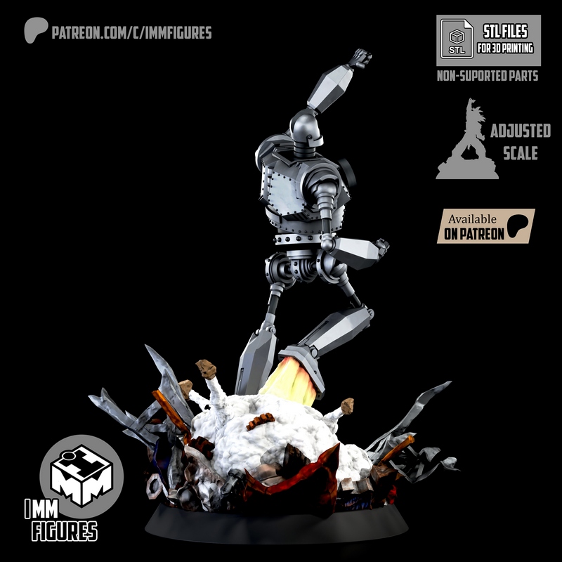铁巨人 3D打印模型|Imm Figures – Iron Giant – 3D Print Model