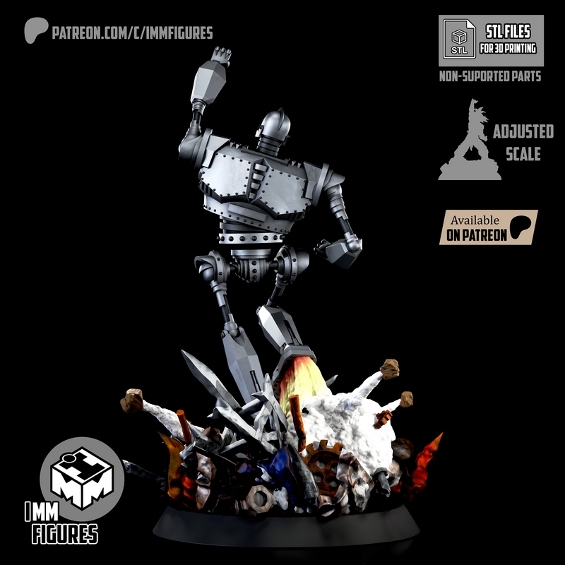 铁巨人 3D打印模型|Imm Figures – Iron Giant – 3D Print Model