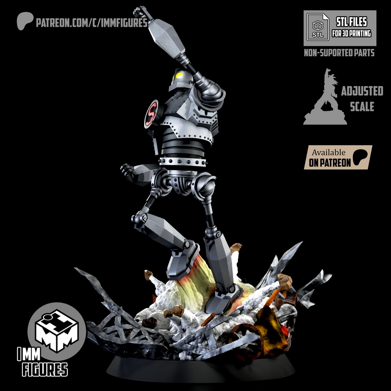铁巨人 3D打印模型|Imm Figures – Iron Giant – 3D Print Model