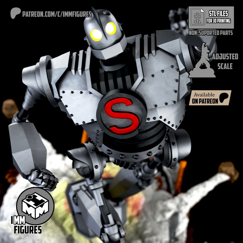 铁巨人 3D打印模型|Imm Figures – Iron Giant – 3D Print Model