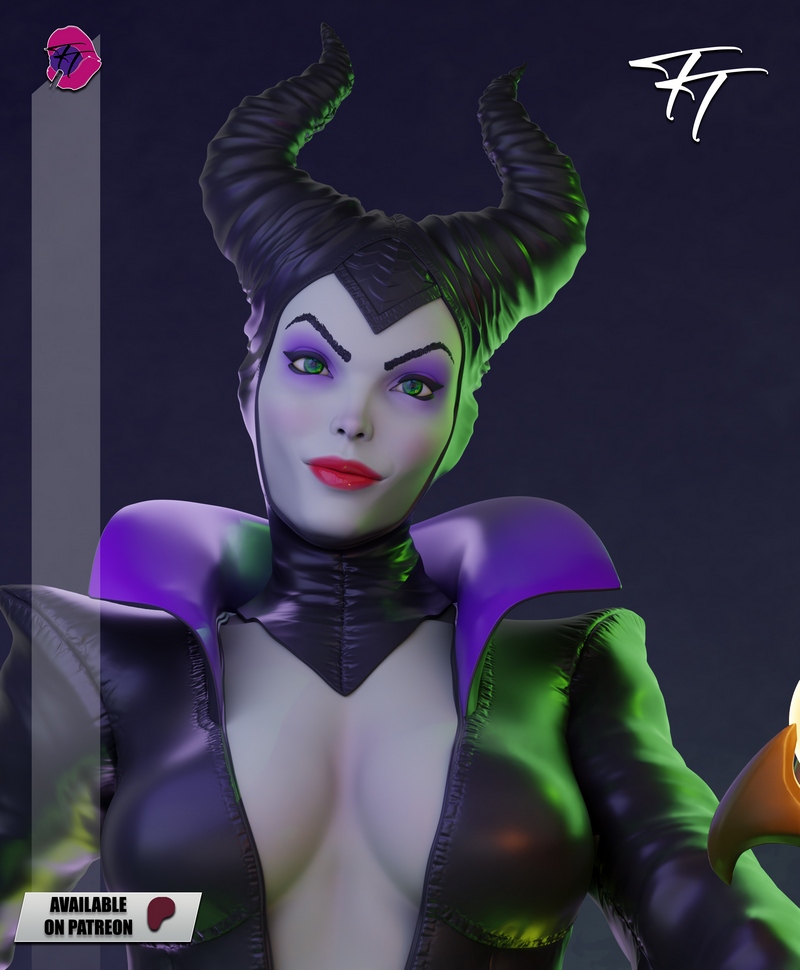 邪恶女巫·美少女女巫 3D打印模型|Trick or Treat – Maleficent – 3D Print Model