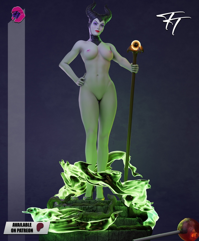 邪恶女巫·美少女女巫 3D打印模型|Trick or Treat – Maleficent – 3D Print Model