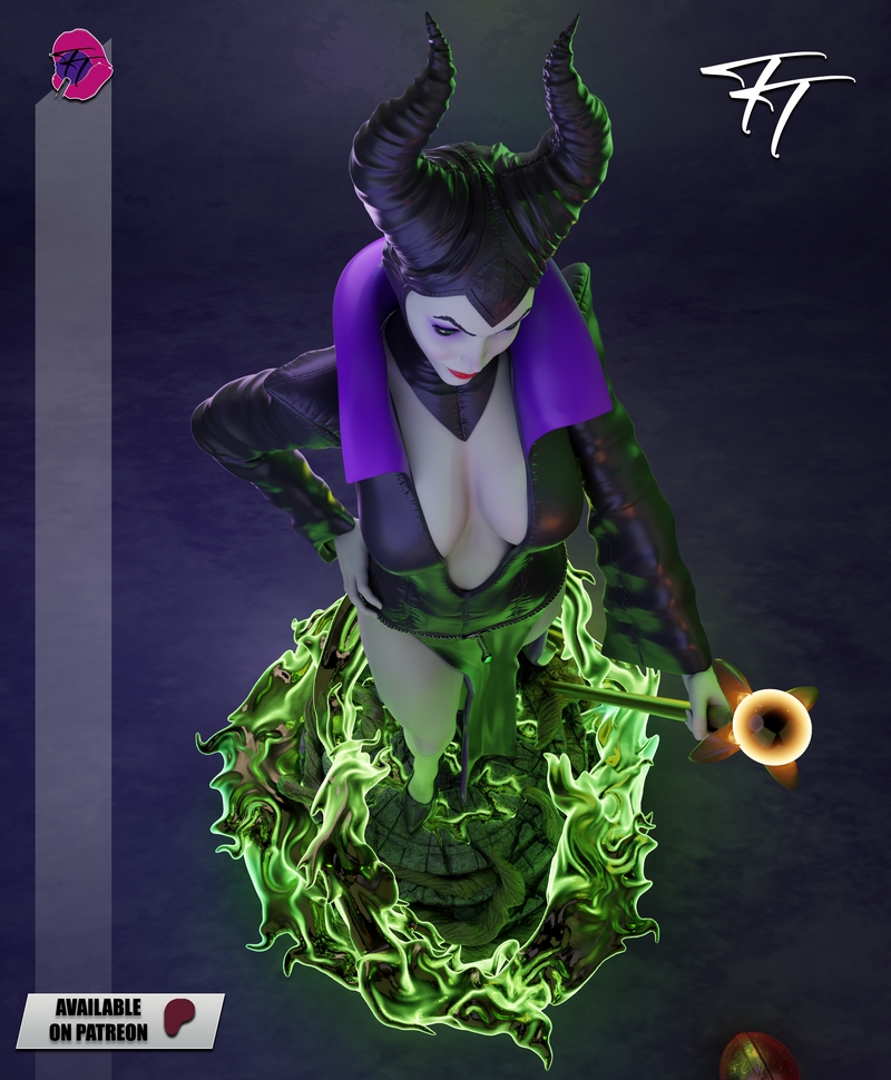 邪恶女巫·美少女女巫 3D打印模型|Trick or Treat – Maleficent – 3D Print Model