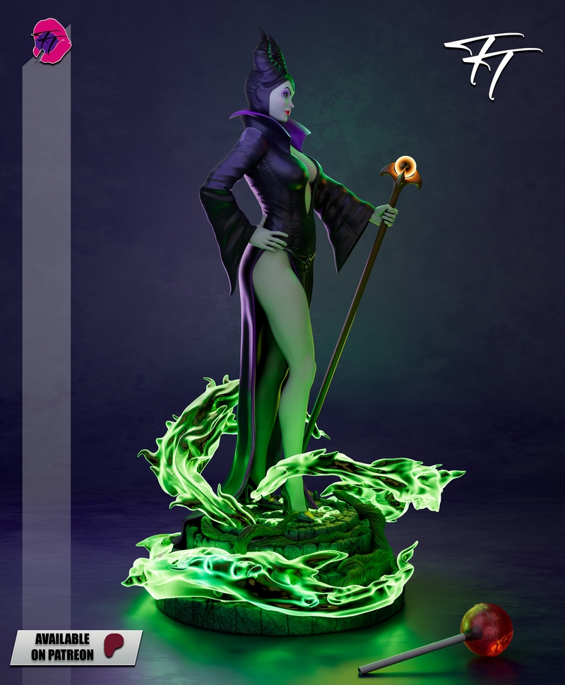 邪恶女巫·美少女女巫 3D打印模型|Trick or Treat – Maleficent – 3D Print Model