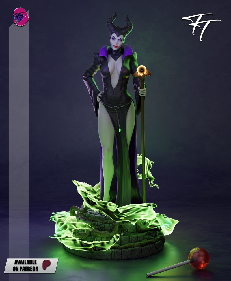 邪恶女巫·美少女女巫 3D打印模型|Trick or Treat – Maleficent – 3D Print Model