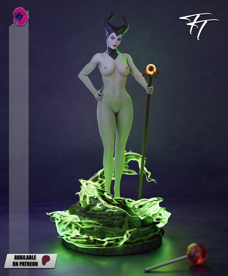 邪恶女巫·美少女女巫 3D打印模型|Trick or Treat – Maleficent – 3D Print Model