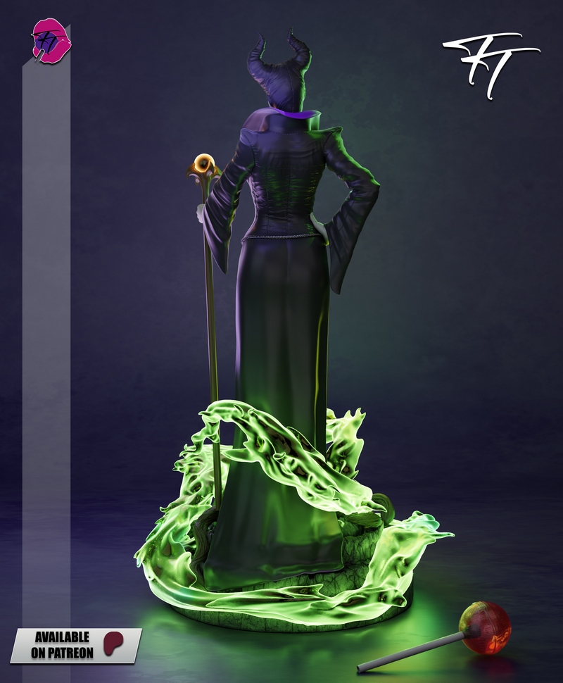 邪恶女巫·美少女女巫 3D打印模型|Trick or Treat – Maleficent – 3D Print Model