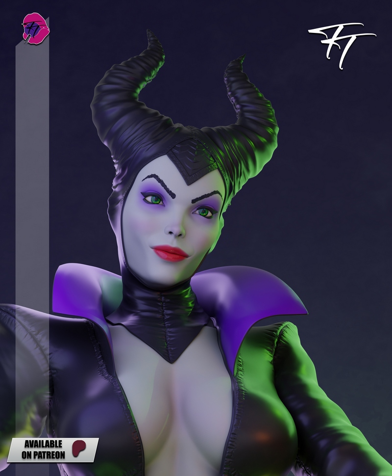 邪恶女巫·美少女女巫 3D打印模型|Trick or Treat – Maleficent – 3D Print Model