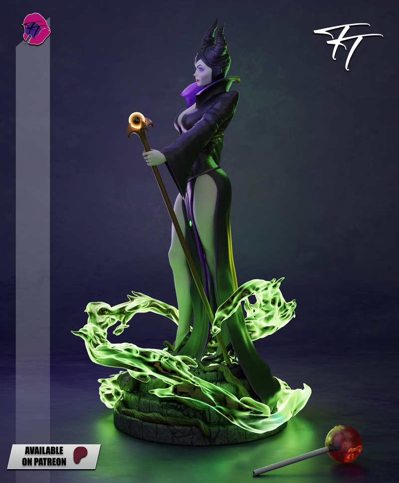 邪恶女巫·美少女女巫 3D打印模型|Trick or Treat – Maleficent – 3D Print Model