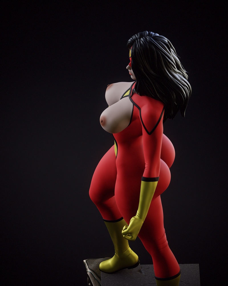 沙达洛工作室 - 蜘蛛女 - 3D打印模型|Shadaloo Studios – Spider-Woman NSFW – 3D Print Model
