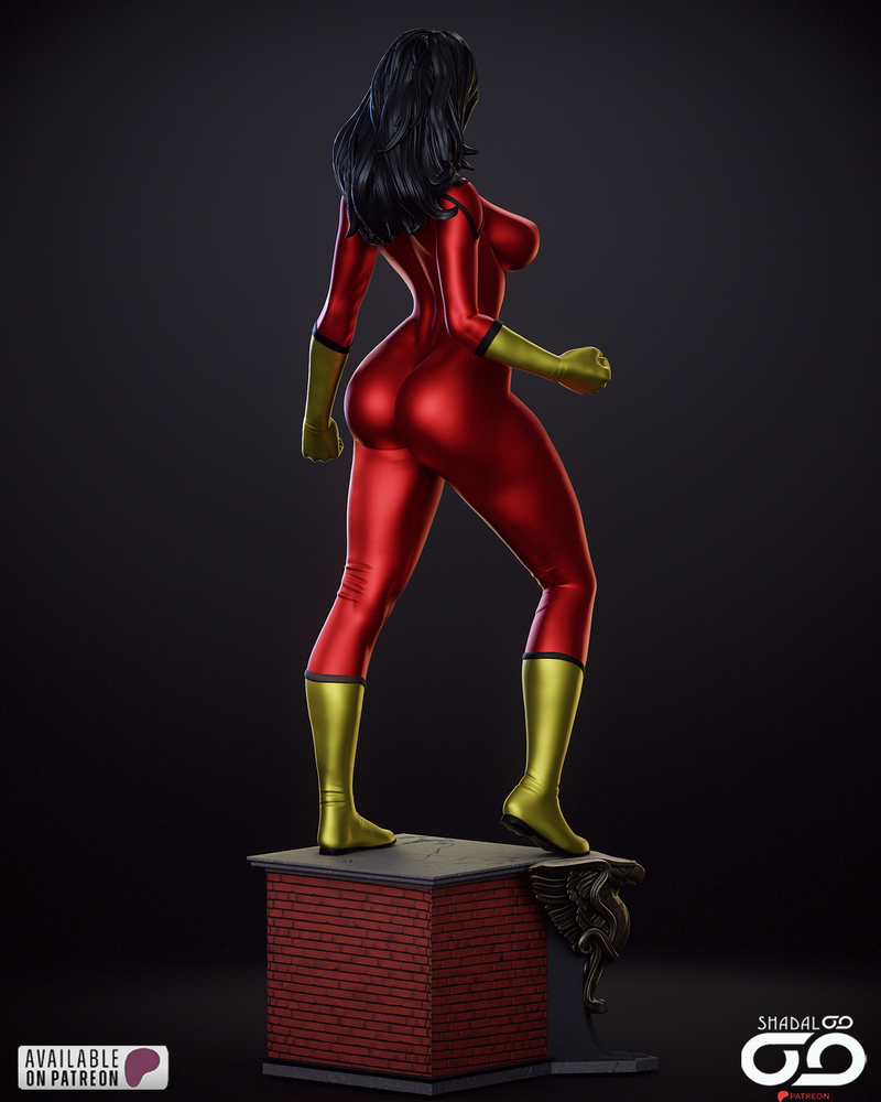 Shadaloo工作室蜘蛛女3D打印模型|Shadaloo Studios – Spider-Woman – 3D Print Model