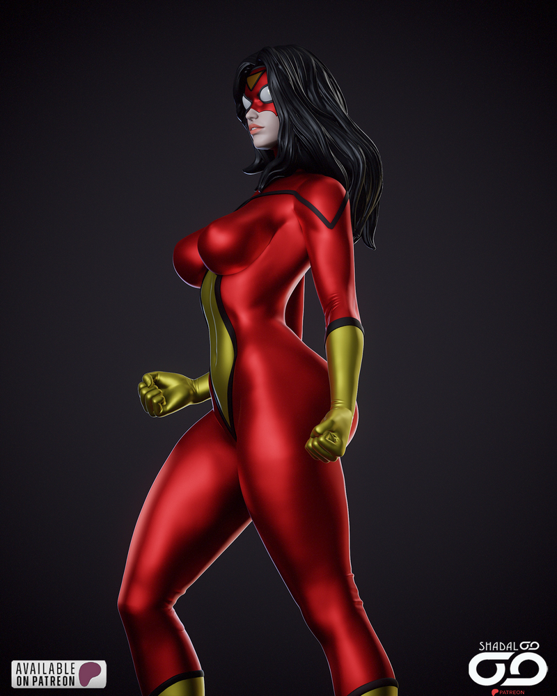 Shadaloo工作室蜘蛛女3D打印模型|Shadaloo Studios – Spider-Woman – 3D Print Model