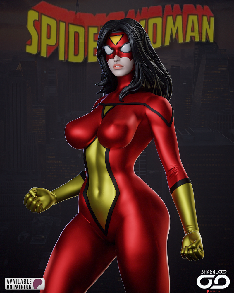 Shadaloo工作室蜘蛛女3D打印模型|Shadaloo Studios – Spider-Woman – 3D Print Model
