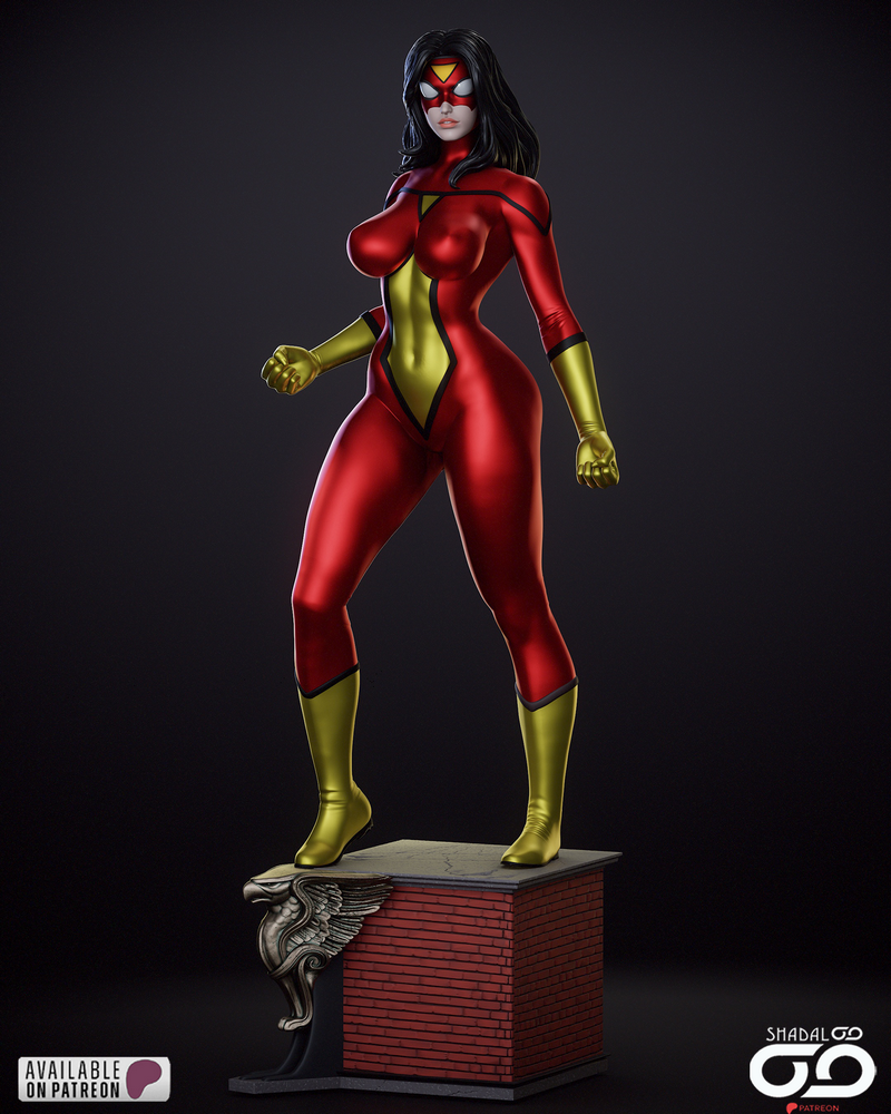 Shadaloo工作室蜘蛛女3D打印模型|Shadaloo Studios – Spider-Woman – 3D Print Model