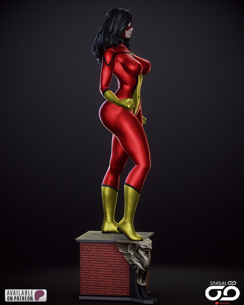 Shadaloo工作室蜘蛛女3D打印模型|Shadaloo Studios – Spider-Woman – 3D Print Model
