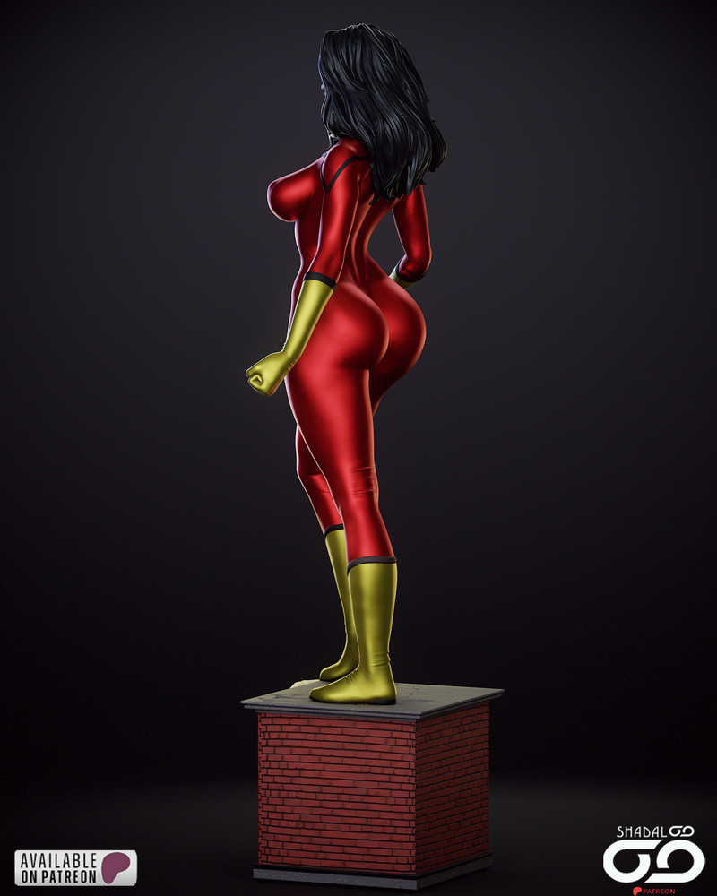 Shadaloo工作室蜘蛛女3D打印模型|Shadaloo Studios – Spider-Woman – 3D Print Model