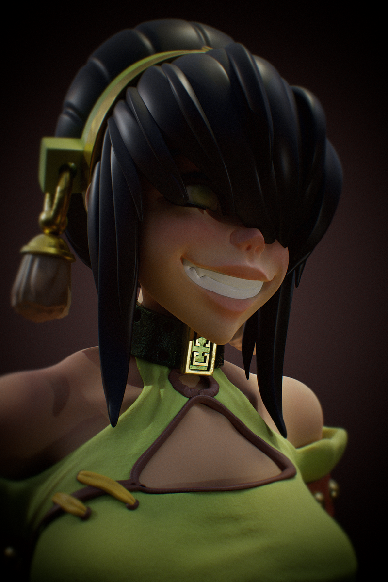 Jigglystix 3D打印模型：《哈利·波特》托菲盲侠角色造型|Jigglystix – Avatar Toph the Blind Bandit – 3D Print Model