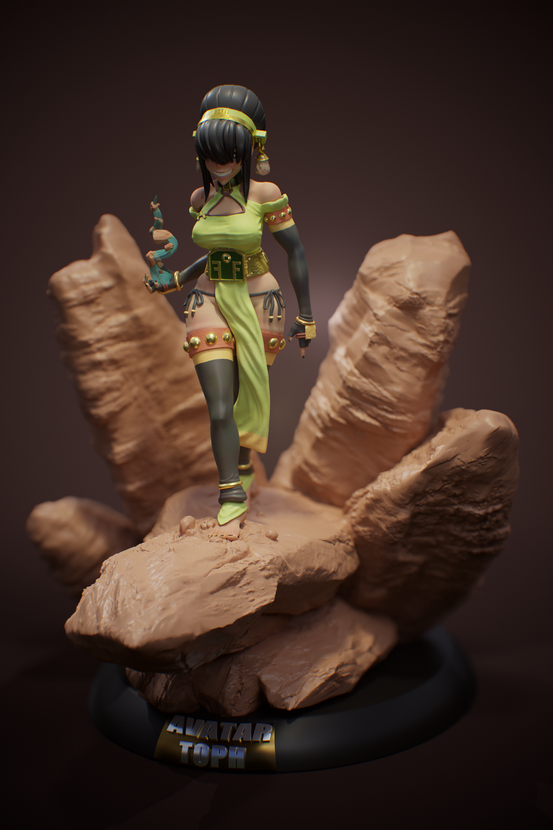 Jigglystix 3D打印模型：《哈利·波特》托菲盲侠角色造型|Jigglystix – Avatar Toph the Blind Bandit – 3D Print Model