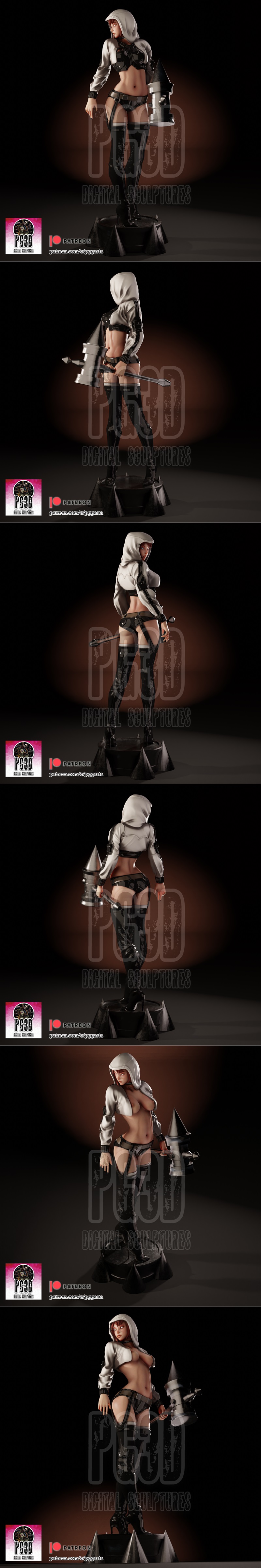 PgGasta - 朱莉亚·克洛弗 3D打印模型|PgGasta – Alina Clover – 3D Print Model STL