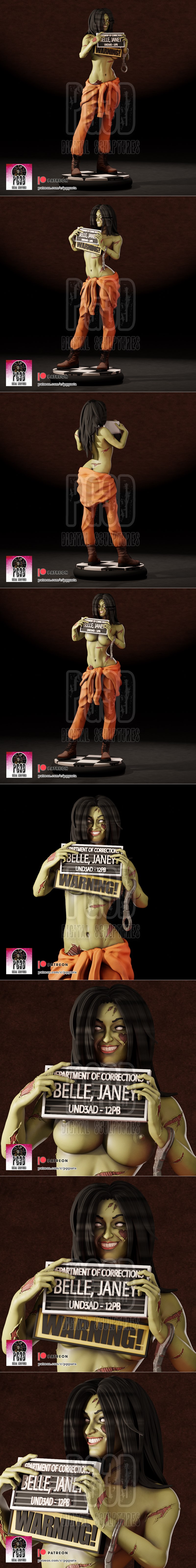 PgGasta - 贾妮贝尔 - 3D打印模型|PgGasta – Janey Belle – 3D Print Model STL