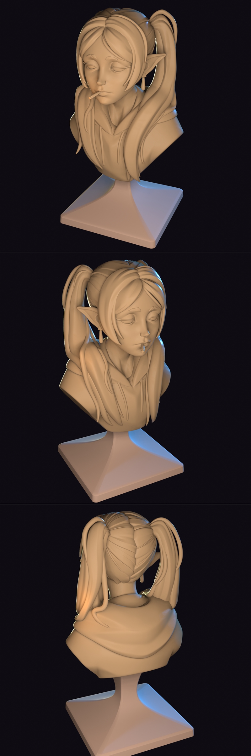 Frieren 3D打印模型|Frieren Bust – 3D Print Model STL